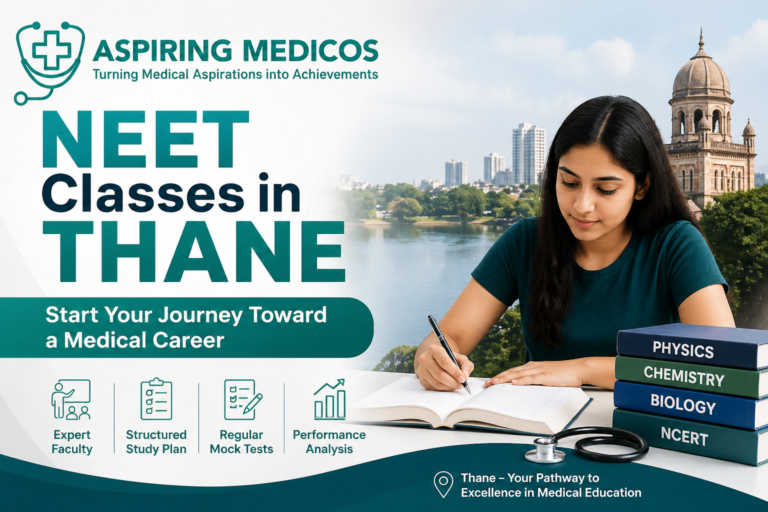 NEET classes in Thane by Aspiring Medicos with student preparing for medical entrance exam