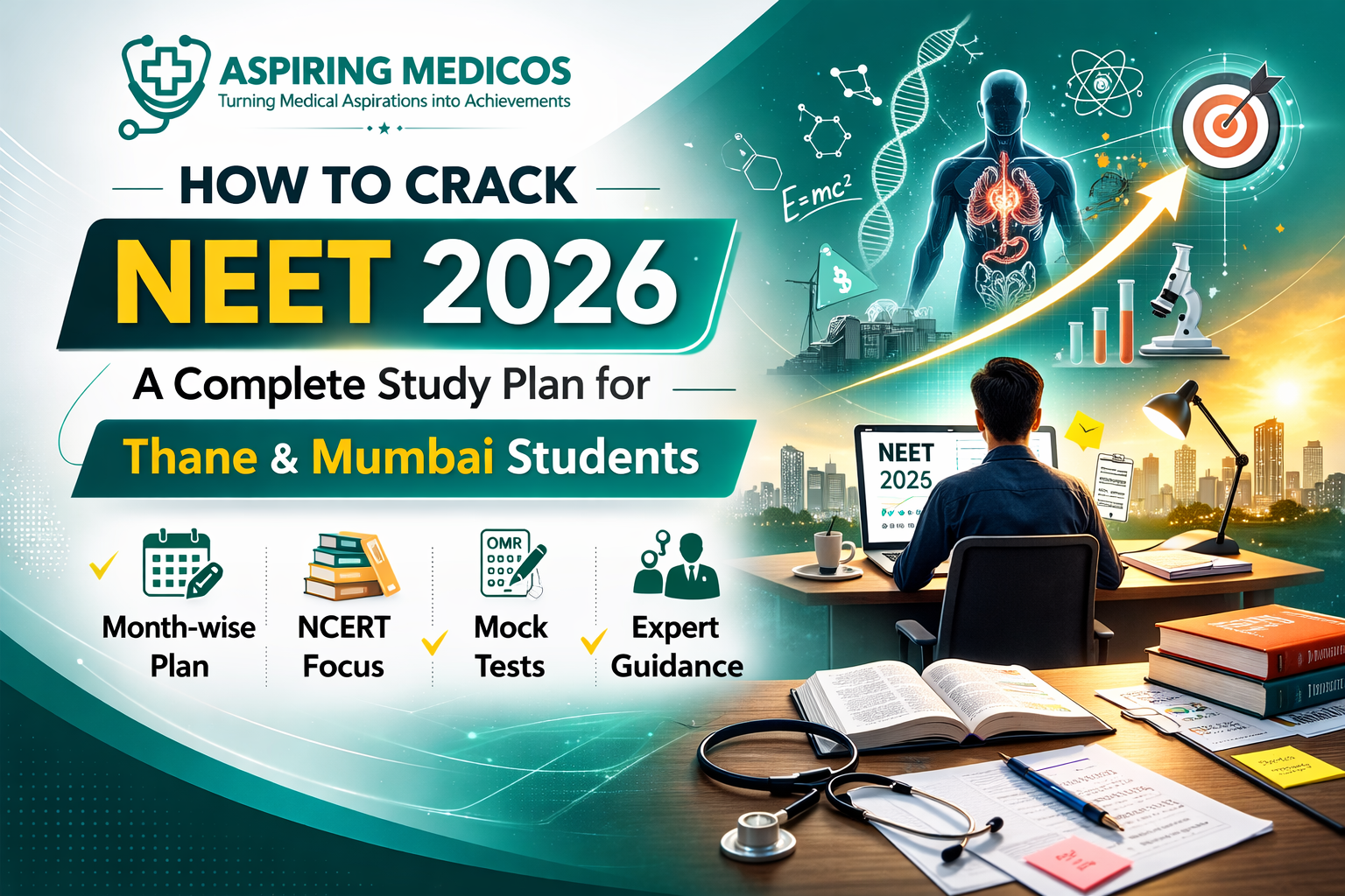 NEET 2026 study plan for Thane and Mumbai students with exam pattern, subject strategy, and preparation roadmap
