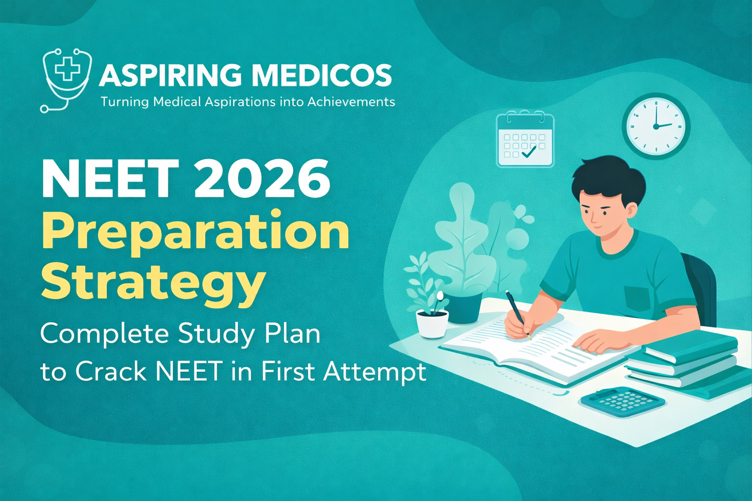 NEET preparation strategy 2026 study plan feature image for Aspiring Medicos
